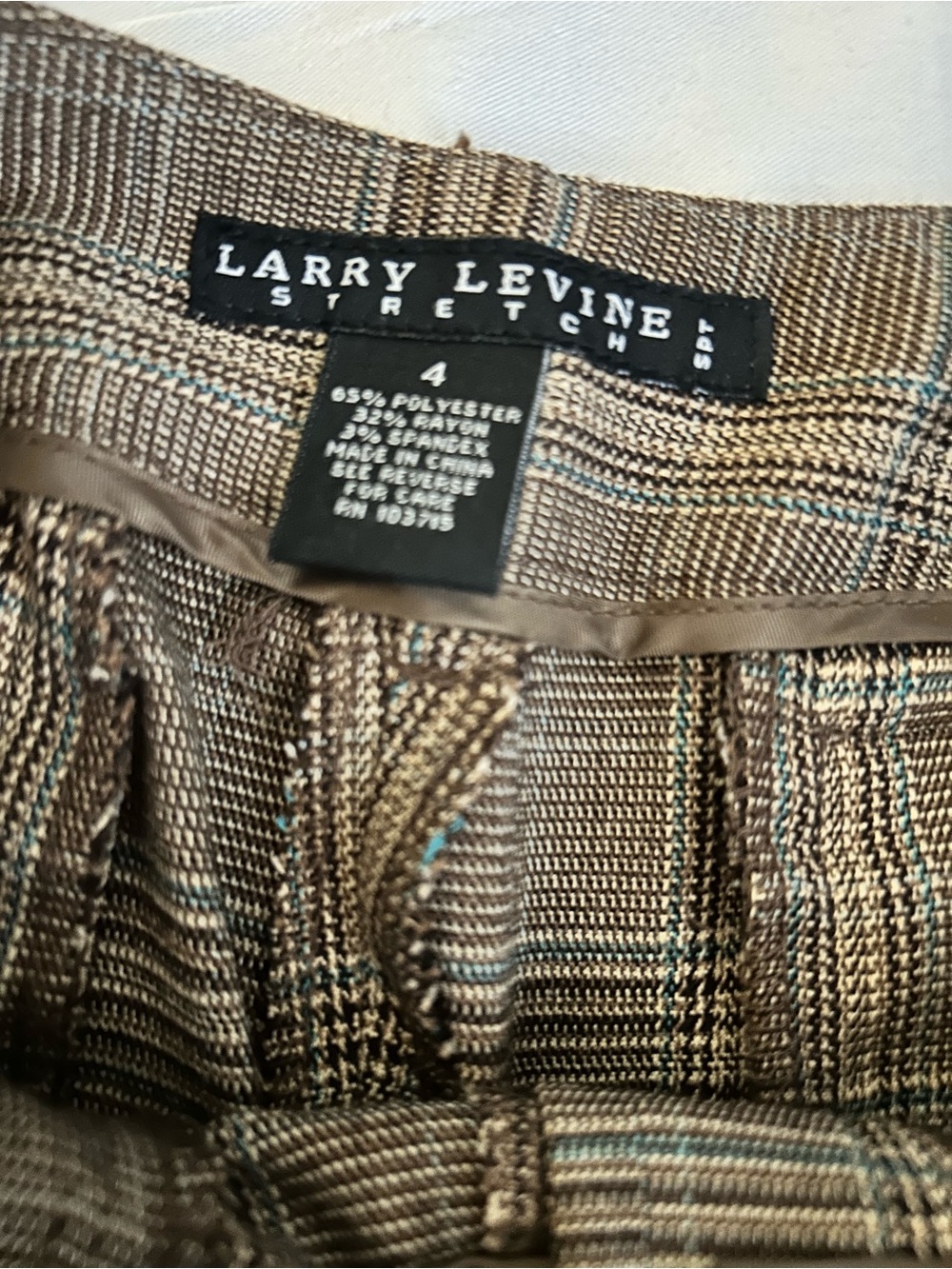 Plaid Brown Midi Culottes - Picture 5 of 6